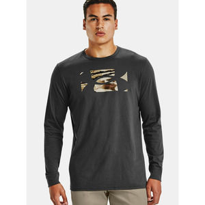 UNDER ARMOUR Heat Gear Loose Fit Grey Camo Logo Long Sleeve Shirt XL